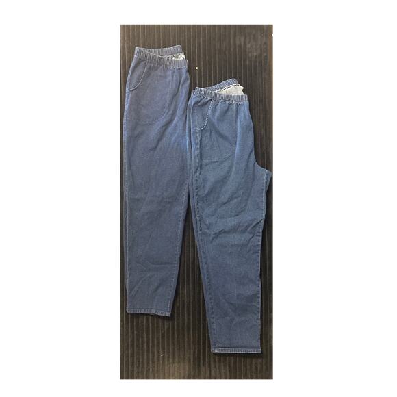 White Stag Plus 18/20A Pull-On Jeans Lot of 2 – Dark Wash, Stretch, Avg Fit - Picture 3 of 4